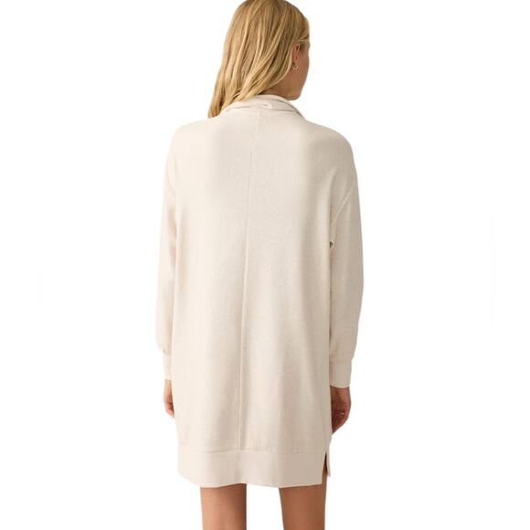 NWOT Faherty Legent Quarter Zip Long Sleeve Off White Minidress – Small - Picture 3 of 9